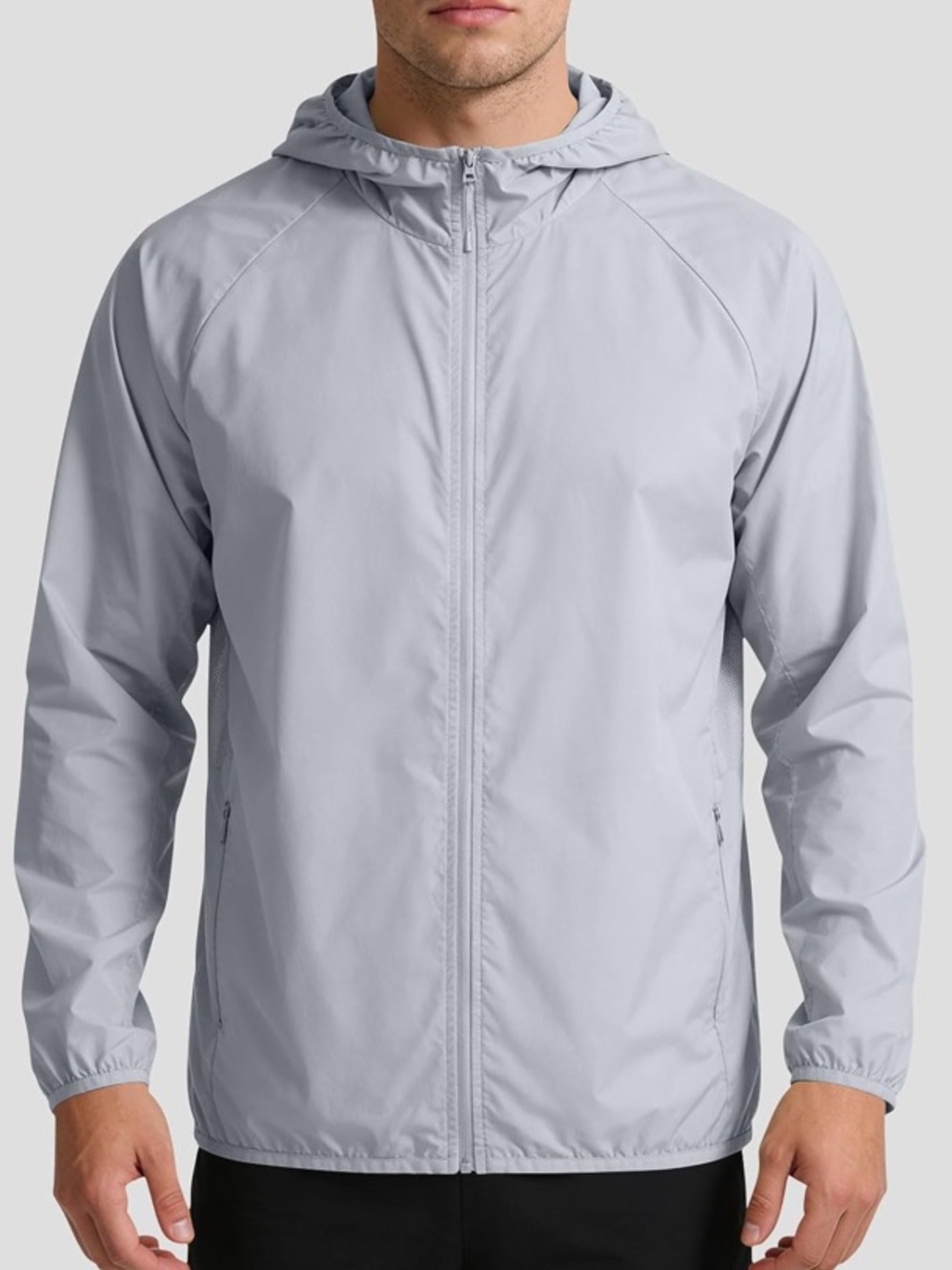 NWT No Label Size M Men’s Gray Sun Protection Windbreaker